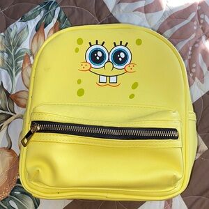 NWOT Yellow SpongeBob mini Backpack